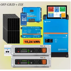Almacenamiento de energía monofásico 5kVA/10,24kWh + 3kW PV ON/OFF-GRID - SISTEMA LISTO PARA HOGAR Y NEGOCIOS