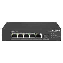 Alternar portas 4 gerenciadas de forma inteligente, 1 porta Gigabit SFP, 1 porta Gigabit RJ45 - HIKVISION DS-3T1306P-SI-HS