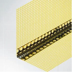 Alumiinikulma 25x25mm keltaisella verkolla MAXX 10x15cm pituus 3 m