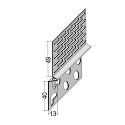 Aluminium-Abschlussprofil für Dachbelüftung bis 13mm Protektor 2,50m - Art.-Nr