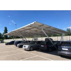 Aluminium constructie van het CARPORT-type, 6x4 fotovoltaïsche energie