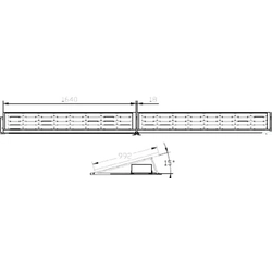 Aluminium-Flachdachkonstruktion – horizontal / Ballastkonstruktion