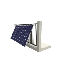 Aluminiumstructuur voor een fotovoltaïsch systeem op een balkon