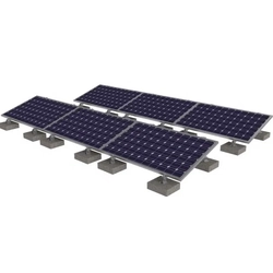 Aluminum ballast structure horizontally arranged photovoltaic modules