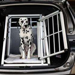 Aluminum transport crate for dogs, 65 × 91 × 69,5 cm