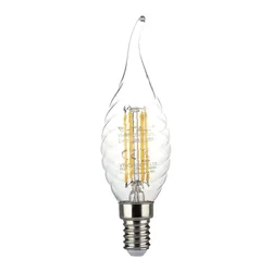 Ampoules LED - Bougie E14 - IP20 - Transparente - 4 Watts - 400 Lumens - 3000K - 2 Années - Numéro de modèle : - VT-1995-N