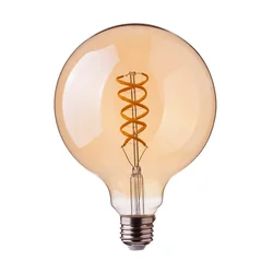 Ampoules LED - G95 Globe E27 - IP20 - Ambre - 5 Watts - 300 Lumens - 1800K - 2 Années