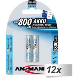 Ansmann MaxE AAA batteri / R03 800mAh 24 stk.