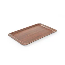 Anti-slip tray, walnut - 370 x 530 mm