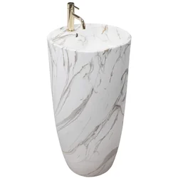 Anya Lava Lavabo freestanding in ceramica, opaco