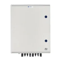 Aparamenta DCAC, IP66, SPD DC Dehn 1000V tipo 2, 6 x cadena fotovoltaica, 6 x MPPT, SPD AC Dehn tipo 2, 100A 3-F, FR 100A, señal fase + toma