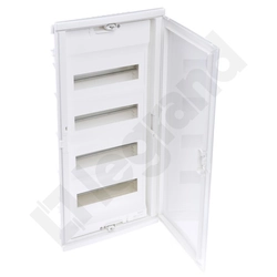 Aparamenta de empotrar RWN con puerta aislante blanca y regleta N+PE 4x12 modular (48 modular)