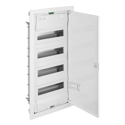 Aparelhagem de embutir MT ONNLINE 4x12 modular IP30 (N+PE) porta metálica (48 modular)