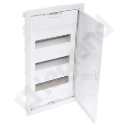 Aparelhagem de embutir RWN com porta de metal e tira N+PE 3x12 modular (36 modular)