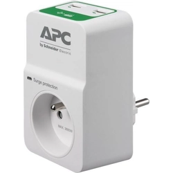 APC Essential stekkerdoos met overspanningsbeveiliging 1 stopcontact 2xUSB wit (PM1WU2-FR)