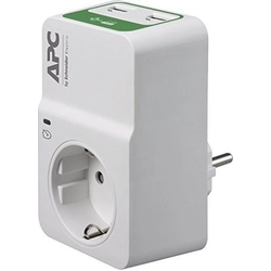 APC Essential stekkerdoos met overspanningsbeveiliging 1 stopcontact 2xUSB wit (PM1WU2-GR)