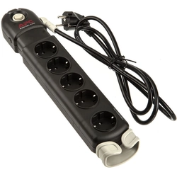 APC Essential surge protection power strip 5 sockets 1.8 m black (PL5B-DE)