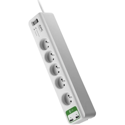 APC Essential surge protection power strip 5 sockets 1.8 m white (PM5U-FR)