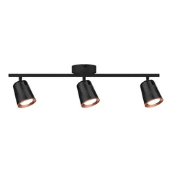 Apliques de pared LED con cabezal triple - Negro - IP20 - 15W - 1620 Lúmenes - 3000K