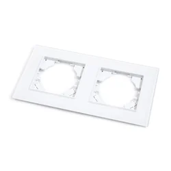 APPIO Double glass drawer frame - white