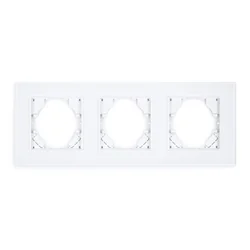 APPIO Dreifach-Schubladenrahmen aus Glas – weiß