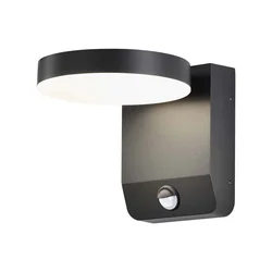 Applique LED girevoli con sensore - IP65 - Nero -17W - 2520 Lumen - 4000K