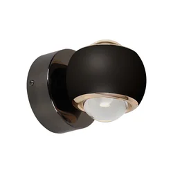 Applique LED - Rotonde - IP20 - Corpo Nero - 10 Watt - 950 Lumen - 3000K