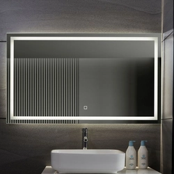 Aquamarin Bathroom mirror with LED lighting, 120 x 70 cm