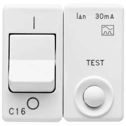 ÁRAMKÖR VÉDELEMVEL RCBO-1P+N C16 IDN 30MA 230V 3KA SY/WT Gewiss