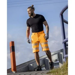 ARDON SIGNAL+ - warning work shorts, fitted cut, durable twill fabric resistant to stretching and tearing, elastic waistband, 4 practical pockets - 2 colours - 44-66.