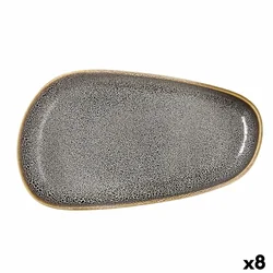 Ariane Jaguar Freckles Flat Plate Καφέ Κεραμικά Ορθογώνια 27 cm (8 Τεμάχια)