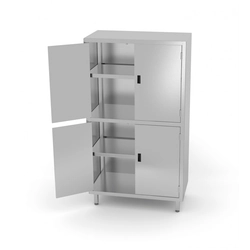 Armadio in Acciaio Inox con Divisorio 110x60x180 Porta Battente Polgast 305116