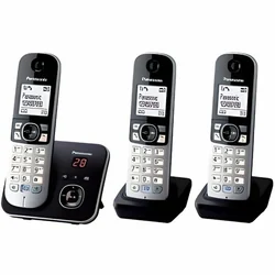 Ασύρματο τηλέφωνο Panasonic KX-TG6823 Λευκό Μαύρο Μαύρο/Ασημί