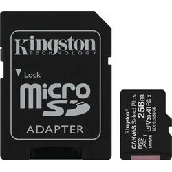 ATMIŅAS MICRO SDXC 256GB UHS-I/W/ADAPTERIS SDCS2/256GB KINGSTON