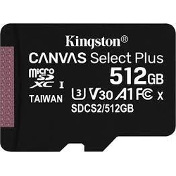 ATMIŅAS MICRO SDXC 512GB UHS-I/W/ADAPTERIS SDCS2/512GB KINGSTON