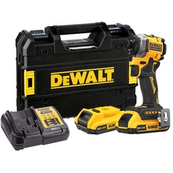 Atornillador de impacto inalámbrico DeWalt DCF850D2T-QW con portapuntas 18 V | 206 Nm | 1/4 pulgadas | Sin escobillas de carbono | 2 x 2 Ah batería + cargador | TSTAK en una maleta