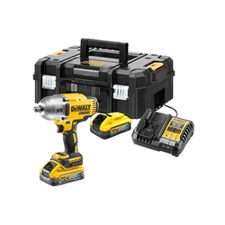 Atornillador de impacto inalámbrico DeWalt DCF900H2T-QW 18 V | 1396 Nm | 1/2 pulgadas | Carbón sin escobillas | Batería 2 x 5 Ah + cargador | TSTAK en una maleta