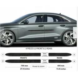 Audi A3 Sedan 2021+ BLACK Side Door Strips