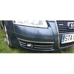 AUDI A6 C6 04-08 CHROME GRILLĖS juostelės buferio manekenas