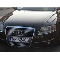 AUDI A6 C6 - CHROME-PLATED STRIPES on CHROME GRILL