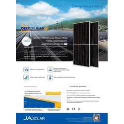 Aurinkosähkömoduuli Ja Solar 550W JAM72D30MB Bifacial hopeakehys