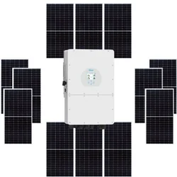 Aurinkosähkösarja 6kW, Deye-invertteri DEYE SUN-6K-SG03LP1-EU, 12 aurinkopaneelit 550W Vendato Solar