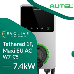 Autel Maxicharger AC Wallbox Tethered зарядна станция1F, Макси ЕС климатикW7-C5, 7kW