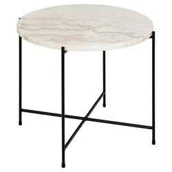 Avila coffee table low white marble
