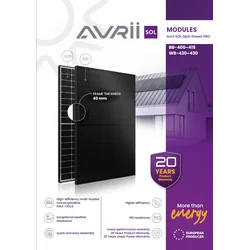 AVS-OPTI-PRO-01 Fotovoltaični modul 410 V Avria SOL Opti-Power PRO WB-410