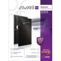 AVS-OPTI-PRO-02 Fotogalvaaniline moodul 450 Avria SOL Opti-Power PRO-s BB-450