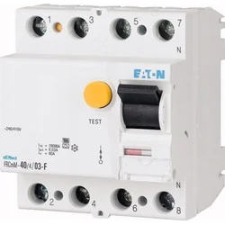 Автоматичний вимикач захисного відключення Eaton 4P 25A 0,1A 10kA тип G/F FRCMM-25/4/01-G/F 187414
