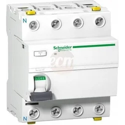 Автоматичний вимикач захисного відключення Schneider Electric IID 4p 63A 100mA тип A A9Z22463