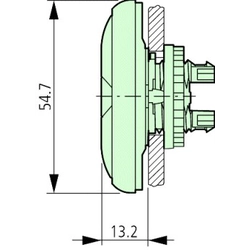 Azionamento a doppio pulsante M22-DDL-GR-GB1/GB0 ritorno automatico retroilluminato