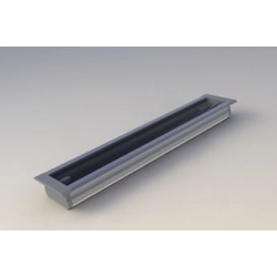 Recessed LED profile A, length 202cm, aluminum, anodized silver